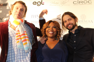 Executive Producers Stefan Springman (Eastern TV), Mona Scott-Young (Monami Entertainment), and Toby Barraud (Eastern TV) smiling with all of their "bankable" glory on the red carpet.