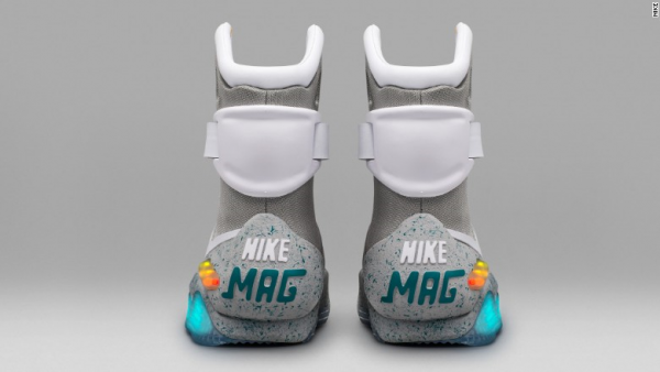 Backview of the limited-edition Nike Mag sneaker